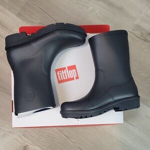 FITFLOP Wonderwelly  Boots midnight navy rubber size womens 7 waterproof